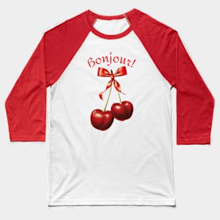 Bonjour! Coquette Aesthetic Baseball T-Shirt